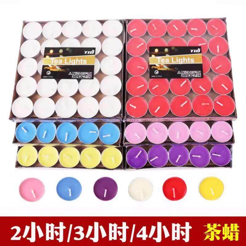 100pcs smokeless candles Boil tea candle tealight lights蜡烛 - 实物图