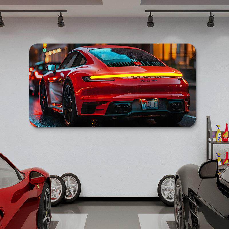 汽车局部发光led挂画超跑客厅沙发背景墙装饰画4s洗车改装店壁画