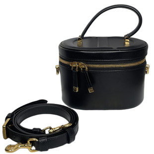 98新闲置品 Dior迪奥CD黑色全皮翻盖盒子包化妆包女包 原价19200