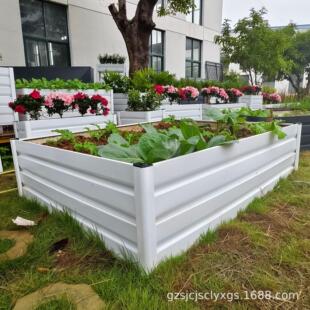 园户外花56箱铝合金种菜庭院池花盆露台楼菜种植箱防腐花槽花厂顶