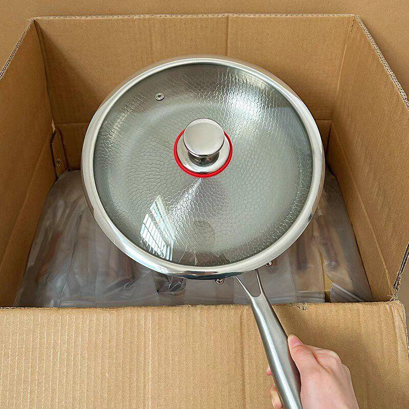 有钛无涂层三层钢平底不粘锅电磁炉燃气用钛锅牛排煎锅家用煎饼锅
