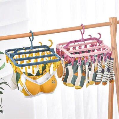 Clothes Folder Multi-clip Foldable Wind-proof Plastic