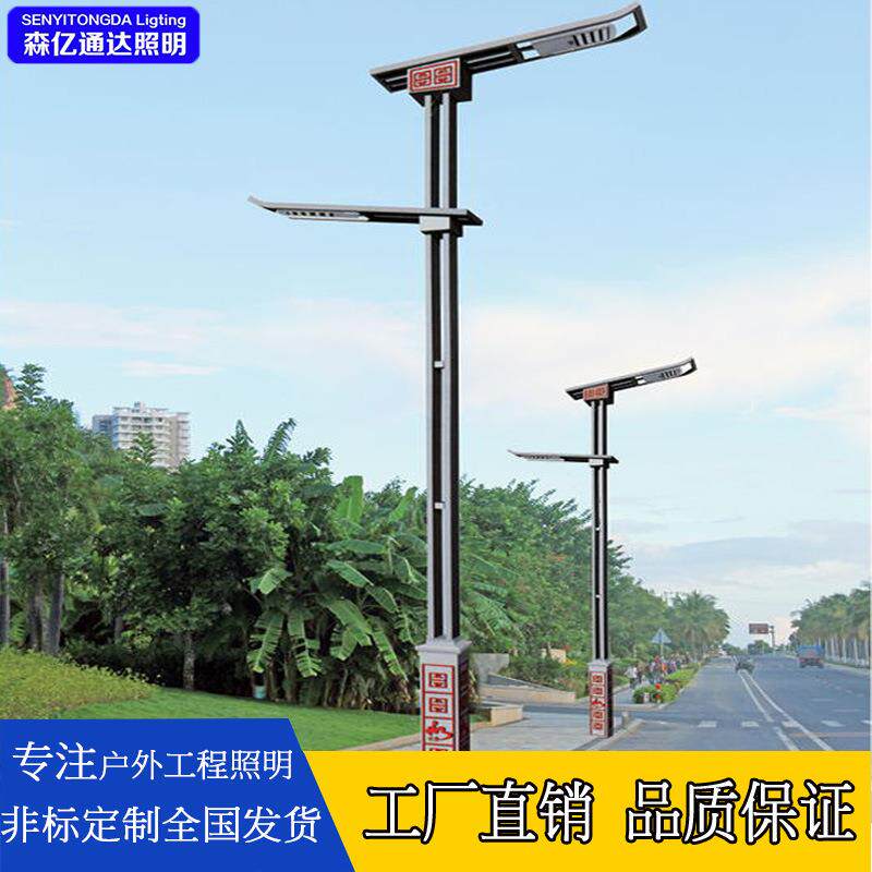 路灯户外灯8米10米12米路灯杆超亮led大功率小区市政照明高杆灯