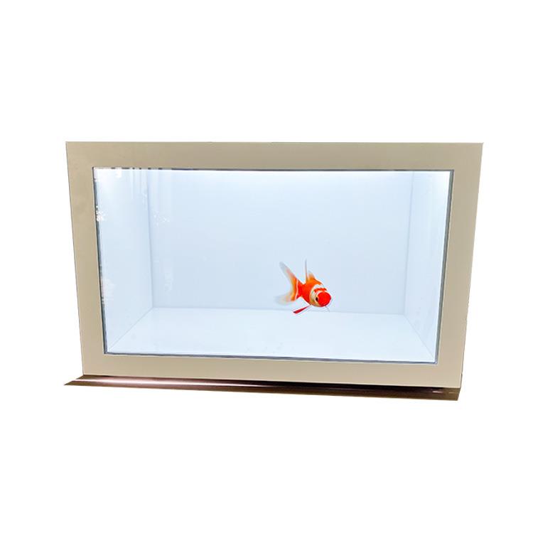 透明屏展示柜 43寸广告机厂家 橱窗展示柜互动触摸玻璃透视透明屏