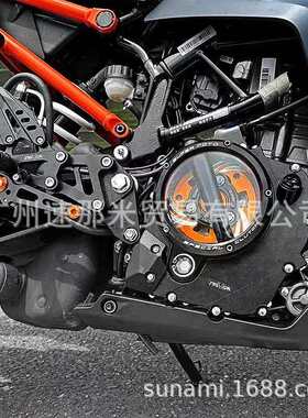 适用2022-2024+KTM RC390改装件竟技调节升高脚踏总成铝合金支架