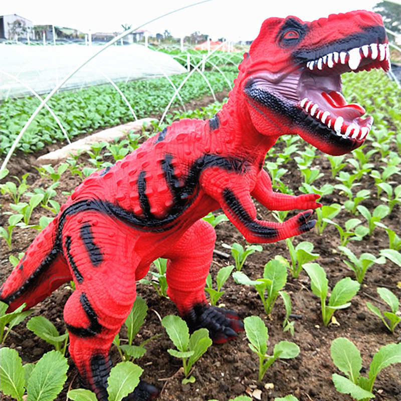 儿童软胶恐龙霸王龙玩具超大号发声恐龙动物模型玩具外贸地摊批发