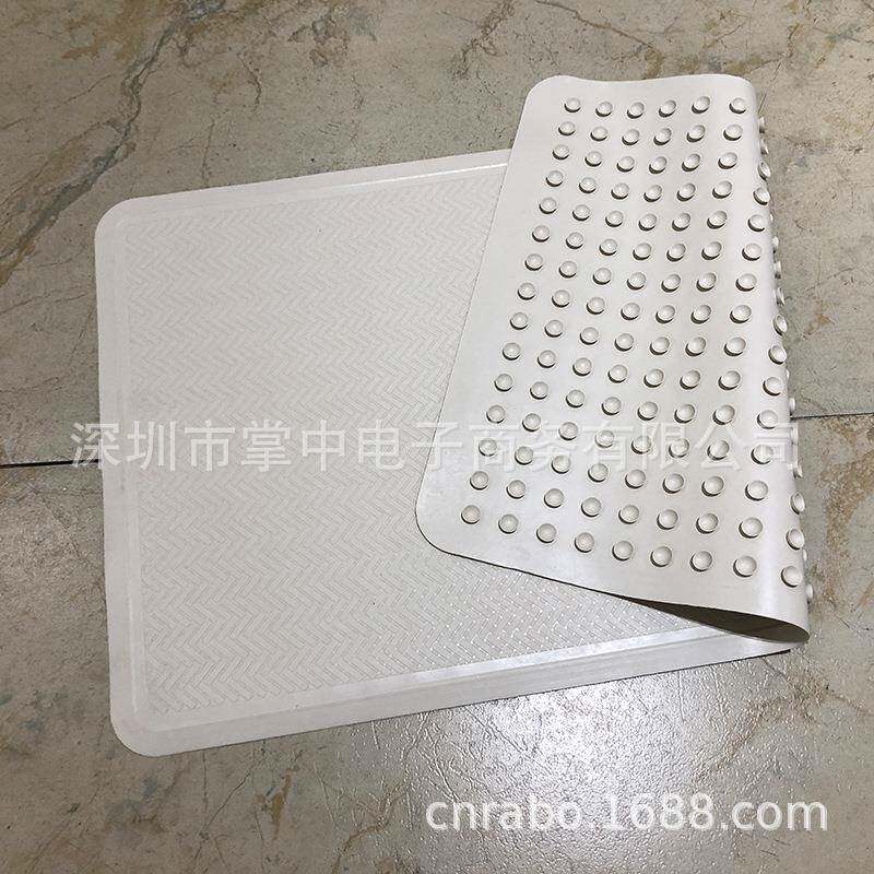 供应星级酒店天然橡胶防滑垫客房卫生间浴垫洗澡间防摔白色脚垫