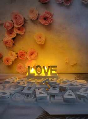 S0178英文字母+9849底座装饰摆件烛台石膏模具 DIY硅胶模具