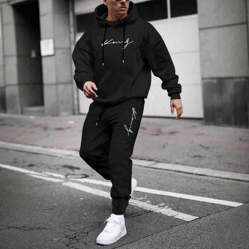 Men ' s Fall Winter Casual Sportswear Set , Sweatsuit with