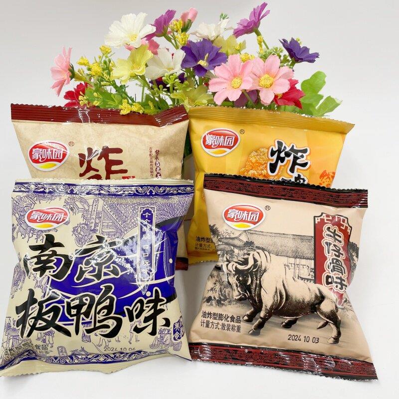 豪味园南京板鸭味鸡翅牛骨味炸鸡腿味小吃膨化麻辣味80后怀旧零食