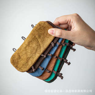 壶把防烫布套提梁壶把隔热布垫银壶铁壶配件棉麻复古茶壶提手布束