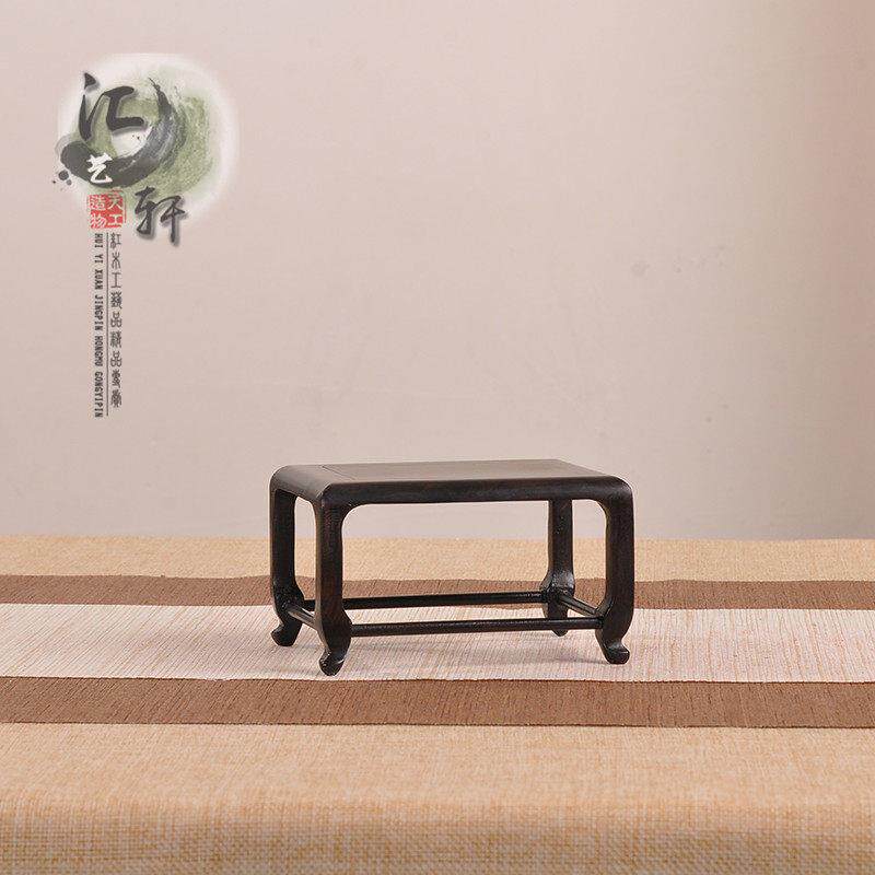 红木紫光檀宋式微型盆栽艺术展示托 托架茶壶铜香炉花瓶摆件饰品