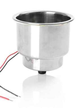 不锈钢绿色8灯杯架 船舶游艇用杯托杯座茶杯架饮料架 LED灯杯架