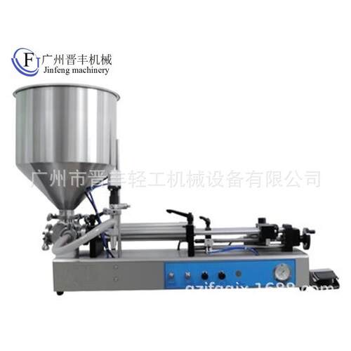 JF-1卧式气动灌装机洗衣液洗洁精灌装机蜂蜜液体定量灌装机