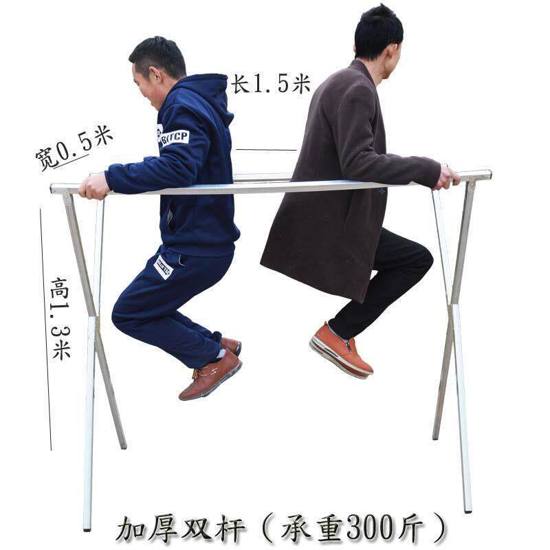 摆地摊折叠铁艺货架服装店挂衣架展示架x型Y型卖衣服的架子 落地