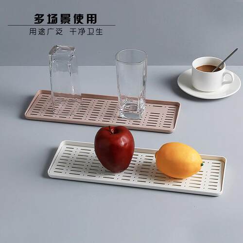 形多托功能双层YYI沥水盘塑料长茶方沥水篮厨房盘盘家用水果盘点