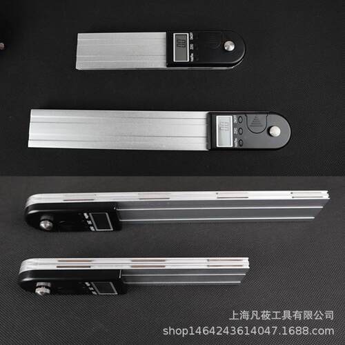 凡莜 铝合金电子数显角度尺 木工折尺 量角器 水平仪 坡度仪 带磁