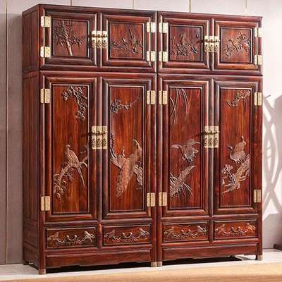 敬义堂红木家具印尼黑酸枝学名阔叶黄檀顶箱柜大衣柜全实木