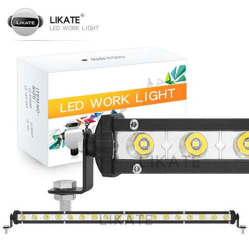 LKT汽车led工作灯单排54w18smd19英寸长条越野车顶检修射灯越野灯