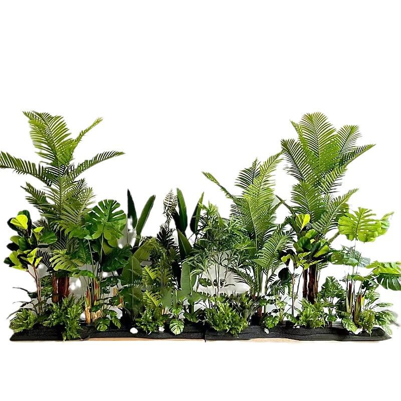 仿真绿植造景室内商场橱窗植物软装组合网红假大植物辅材景观套餐