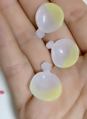 老料器古风汉服簪花瓣20片白黄梅花H-30