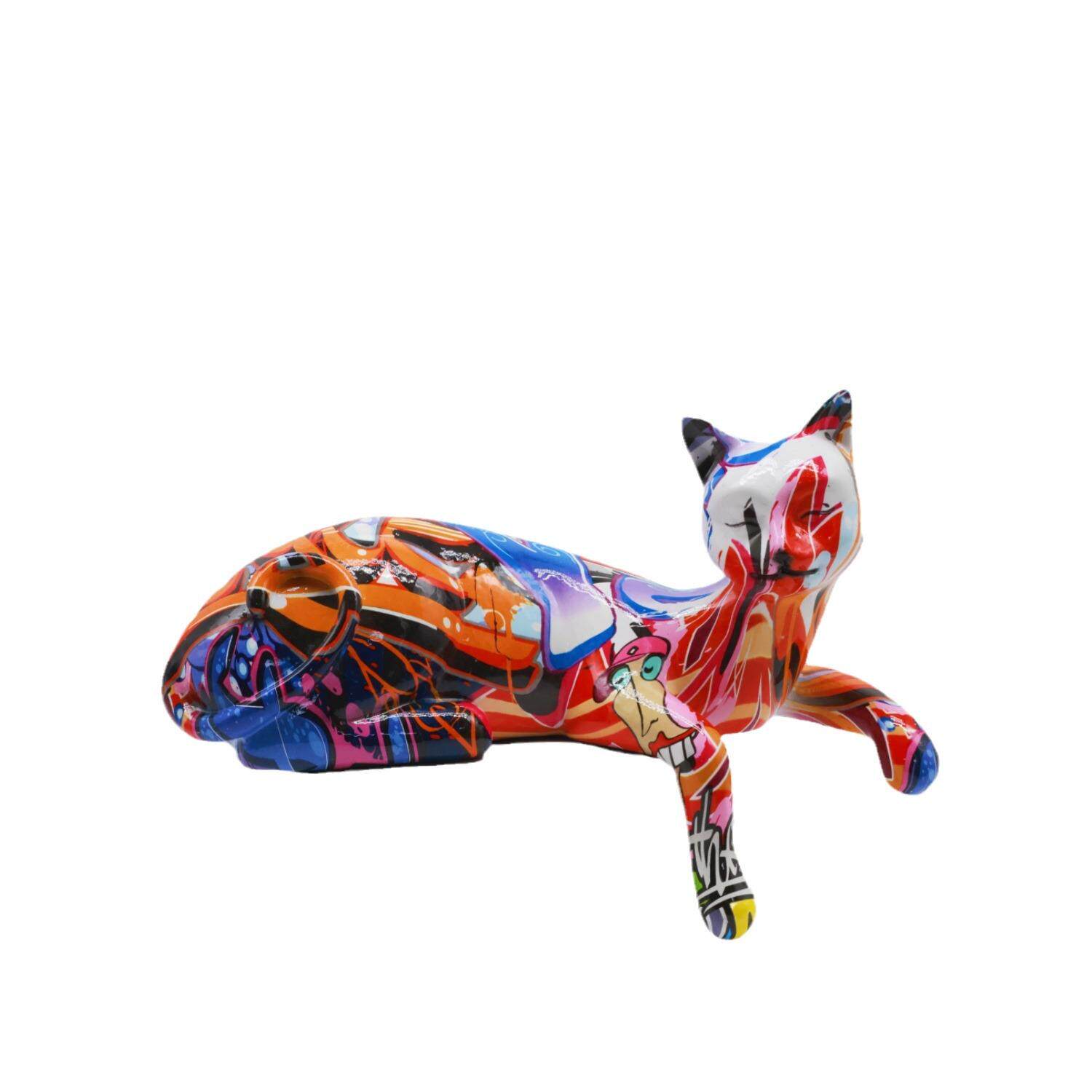 新品挂姿猫摆件创意家居客厅装饰办公桌面动物树脂工艺品送礼