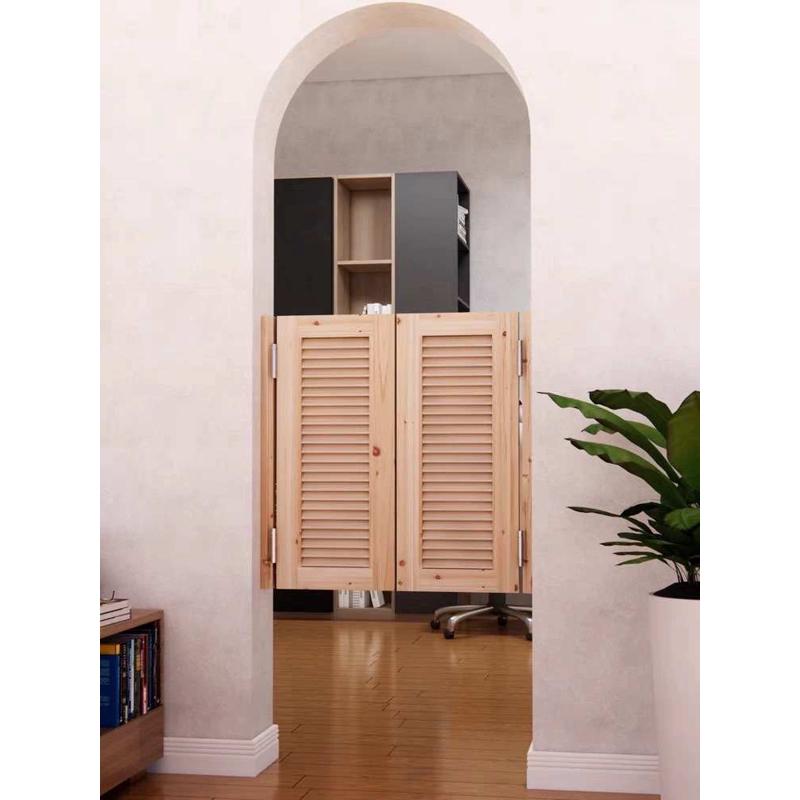 定制原木素门卫生间自由门走道隔断门酒吧牛仔门简约半腰门栅栏门