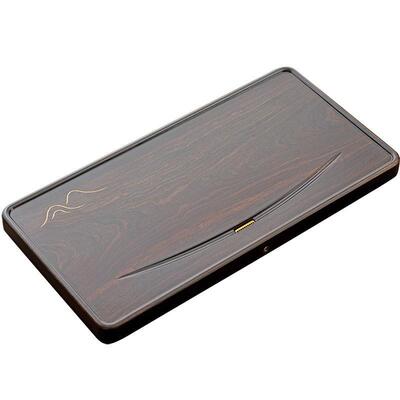 Sounder 整块黑檀木茶盘实木茶台家用高档原木中式功夫具茶海托盘