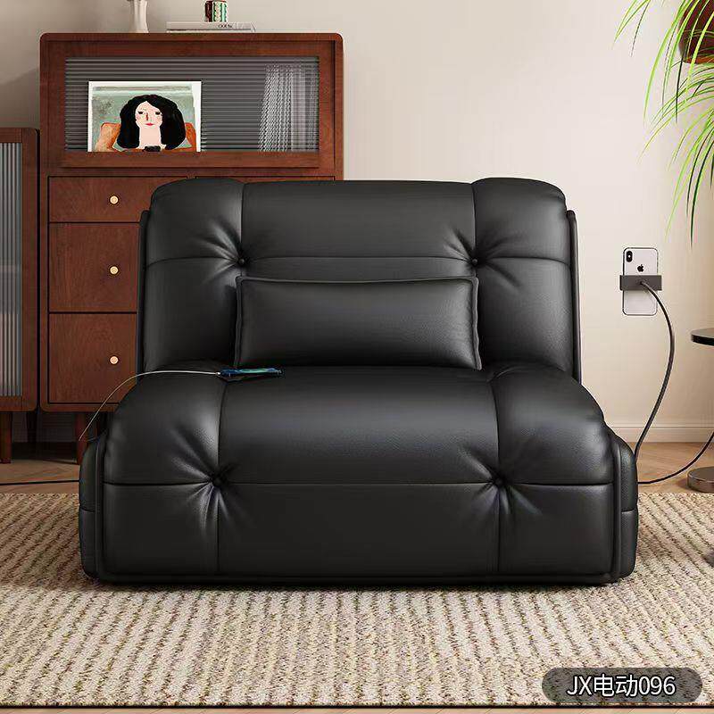 伸叠缩电动人折沙发床沙发一体单折小户型客厅书房两用1多功能可