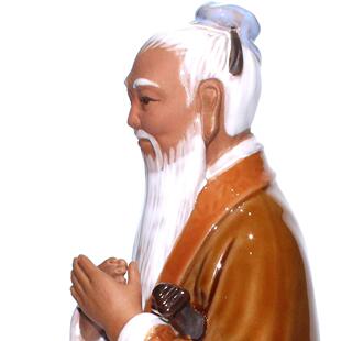 博学者孔子陶瓷像人物家居装饰摆设厂家直销