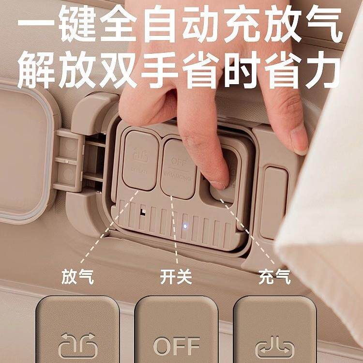 PVC充床加气高加厚植绒自动充气床垫家DQA垫用人双气床午休折叠床