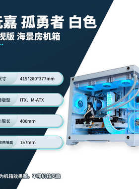 玩嘉孤勇者/孤勇者mini 海景房全景侧透台式机游戏机箱MATX主板