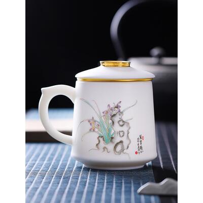 采购产品梅、兰、竹、菊、羊脂、玉茶杯，个人男女专用水杯，茶水