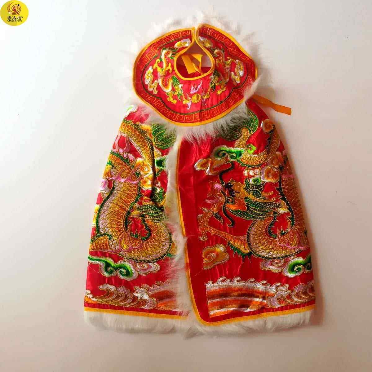 新款领围龙袍刺绣衣工艺佛披风斗篷佛衣带神服神像衣服高档神袍26