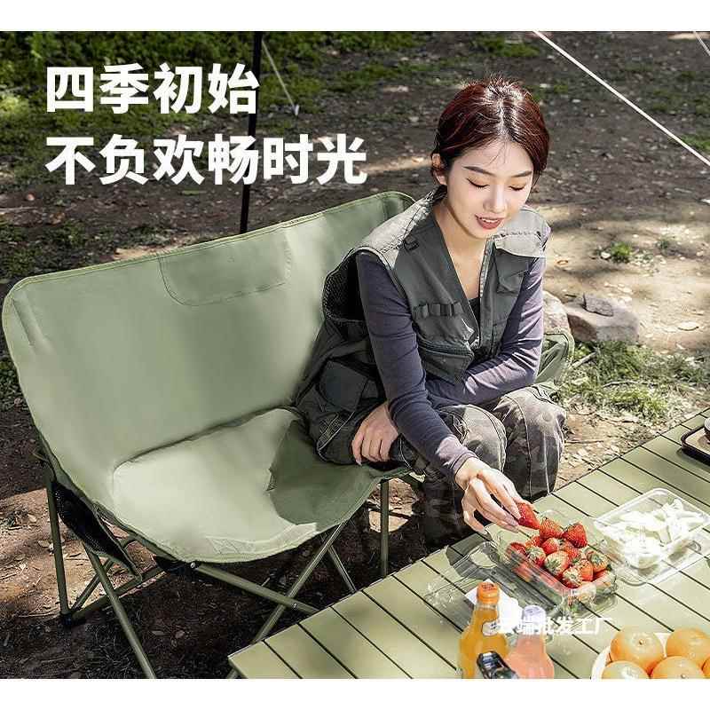 椅靠背双人户外折叠椅凳子椅子椅便携简易单人月亮导演