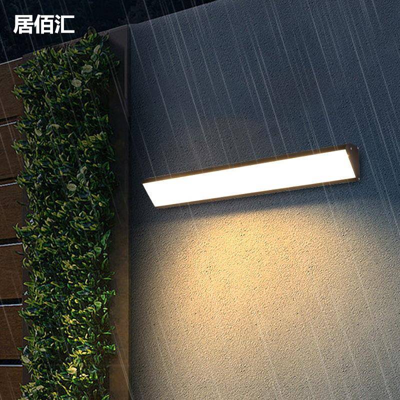 led跨境长条壁灯别墅庭院灯户外防水方形客厅走廊墙角灯防水长条