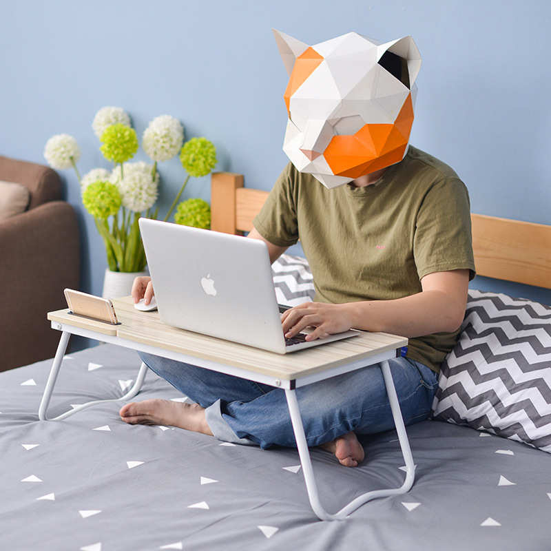 1【厂家直销】免安装手提折叠笔记本电脑桌宿舍懒人床上书桌