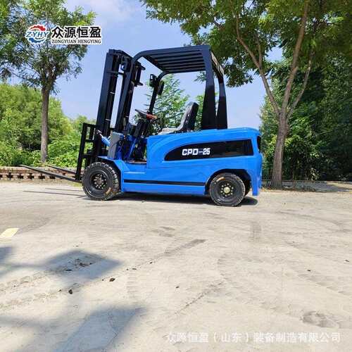 众源2.5吨座驾式电动叉车 前移式液压堆高四轮四支点平衡电动叉车