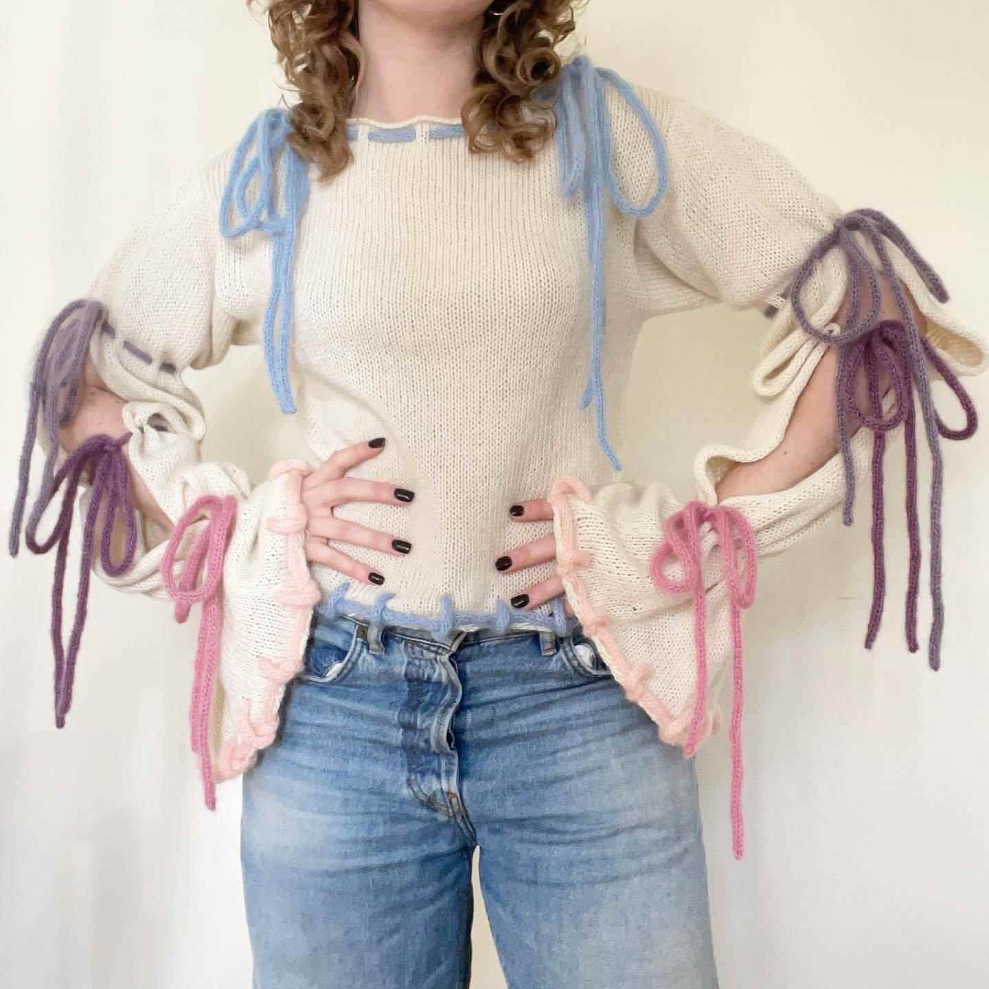 spring loose autumn pullovers tops grunge fairy crewneck