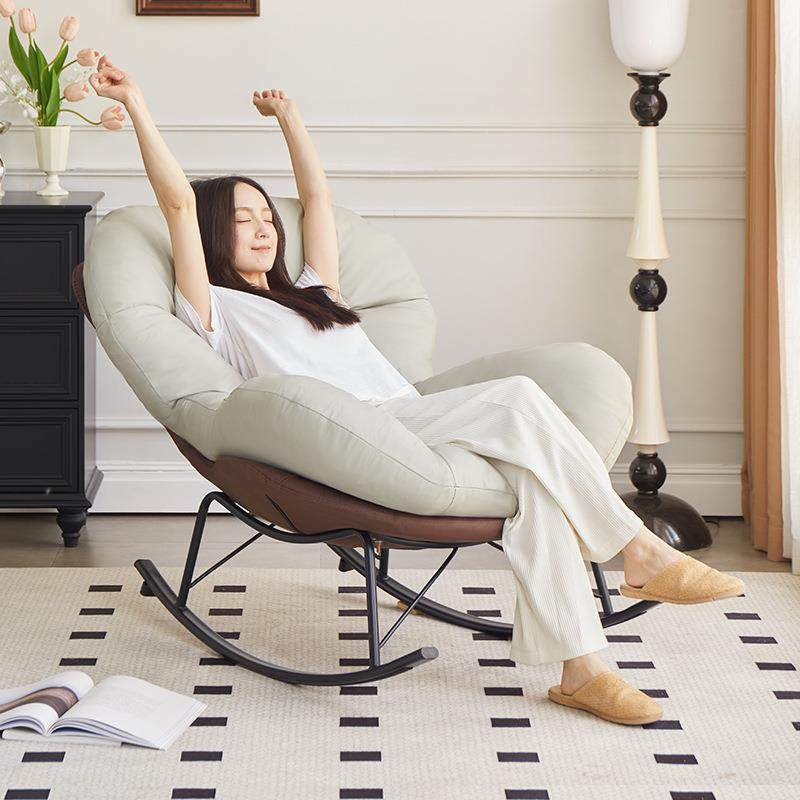 懒人沙发摇摇椅2025新款躺椅成人可睡觉家用阳台休闲蛋壳摇椅大人