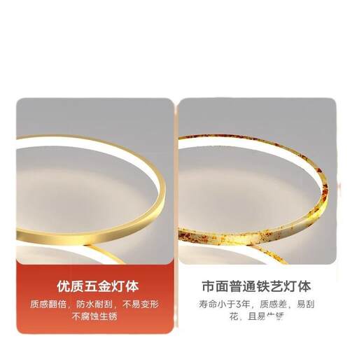 超薄LED吸顶灯现代简约卧室灯房间灯北欧家用圆形轻奢主卧灯具