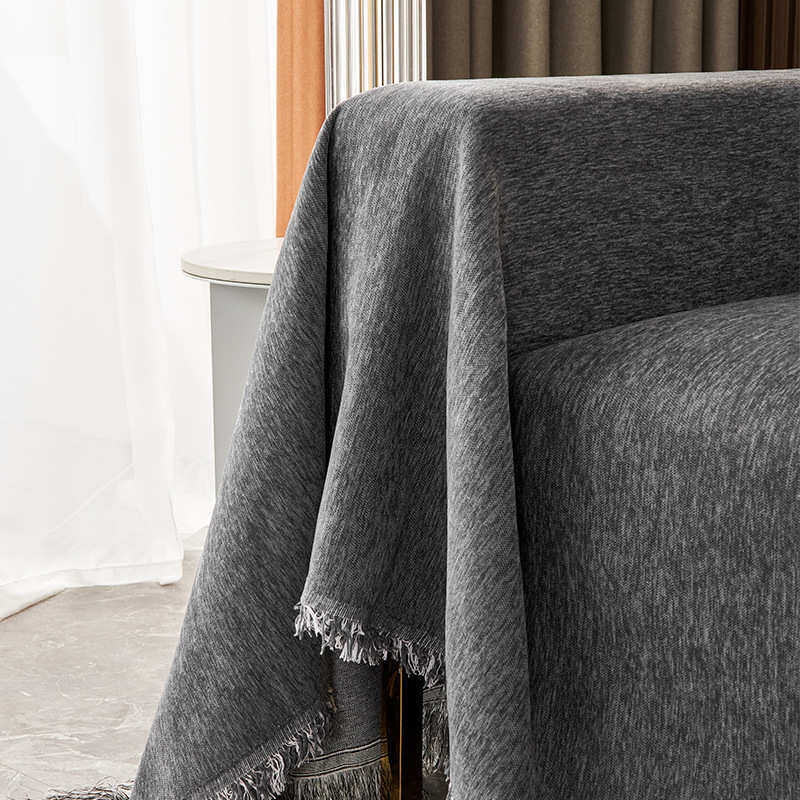 灰色雪尼尔纯色沙发盖布防滑坐垫四季通用全包轻奢套罩巾盖毯,居家布艺,沙发套,淘宝优惠券,粉丝福利购,淘宝优惠卷