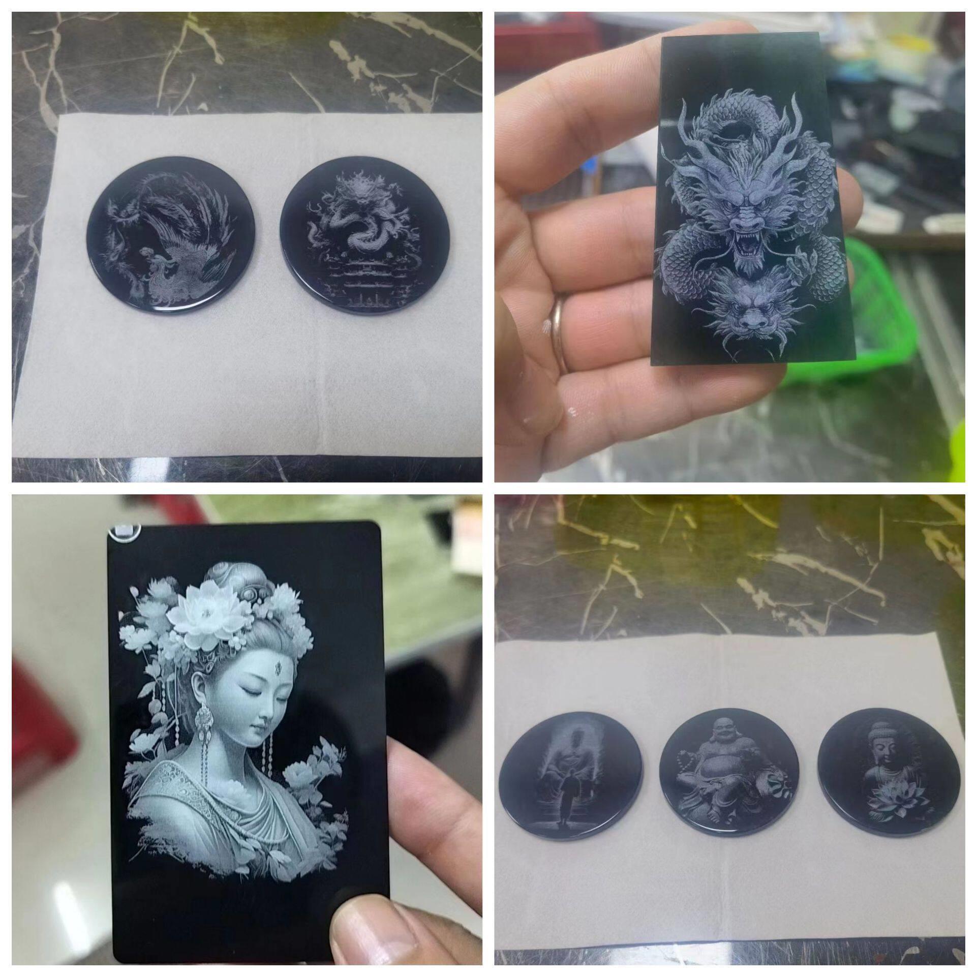 激光影雕机玉器刻字机影雕机四会玉石影雕雕刻机翡翠激光打标机