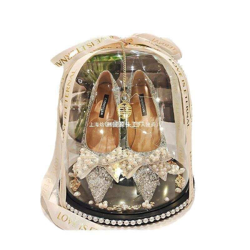 婚鞋盒套圈鞋盒接亲游戏道具藏盒子婚礼婚庆用品diy材料一件批发