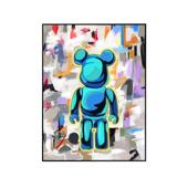 欧美热销现代涂鸦喷绘画卡通风客厅餐厅玄关艺术晶瓷装 饰油画