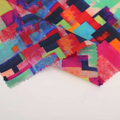 酸性直喷印花布料加工 尼龙锦纶数码印花面料直喷印花面料批发