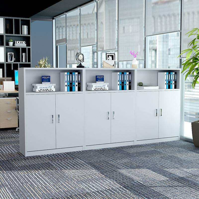 办公室柜储物带锁小型文件柜矮柜木质资料柜打印机柜档案隔断边柜