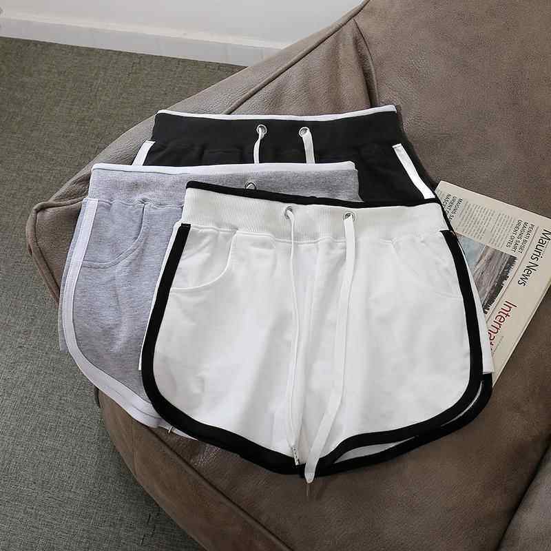 运动短裤女夏2025新款韩版纯棉阔腿宽松薄款休闲热裤高腰跑步睡裤