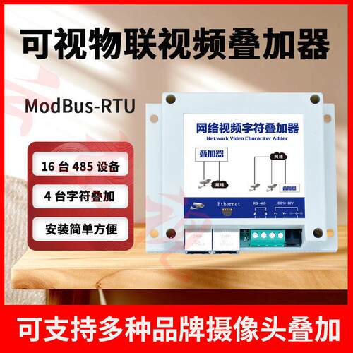 可视物联网视频叠加器OSD环境监测数据地磅电梯扫码枪字符叠加器