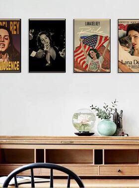 Retro Kraft Paper Prints Singer Lana Del Rey Poster HD Post